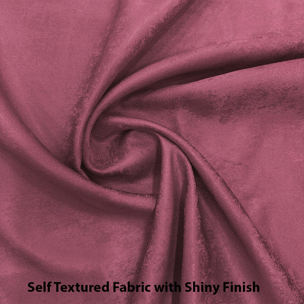 Jacquard Room Darkening Curtains in Dusty Pink Set Of 2 - (P335)