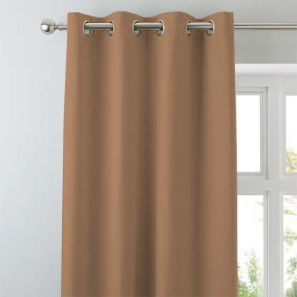 Jacquard Room Darkening Curtains in Persian Orange Set Of 2 - (P336)
