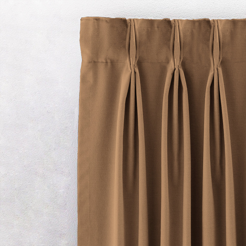 Jacquard Room Darkening Curtains in Persian Orange Set Of 2 - (P336)