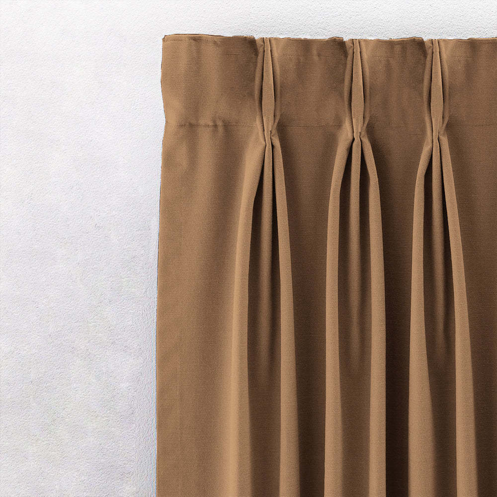 Jacquard Room Darkening Curtains in Persian Orange Set Of 2 - (P336)