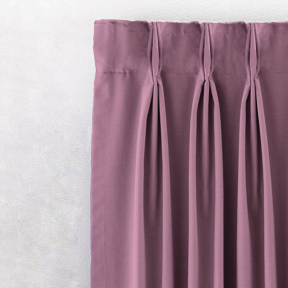 Jacquard Room Darkening Curtains in Crepe Pink Set Of 2 - (P337)