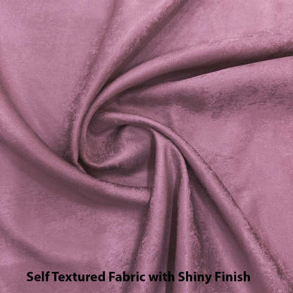 Jacquard Room Darkening Curtains in Crepe Pink Set Of 2 - (P337)