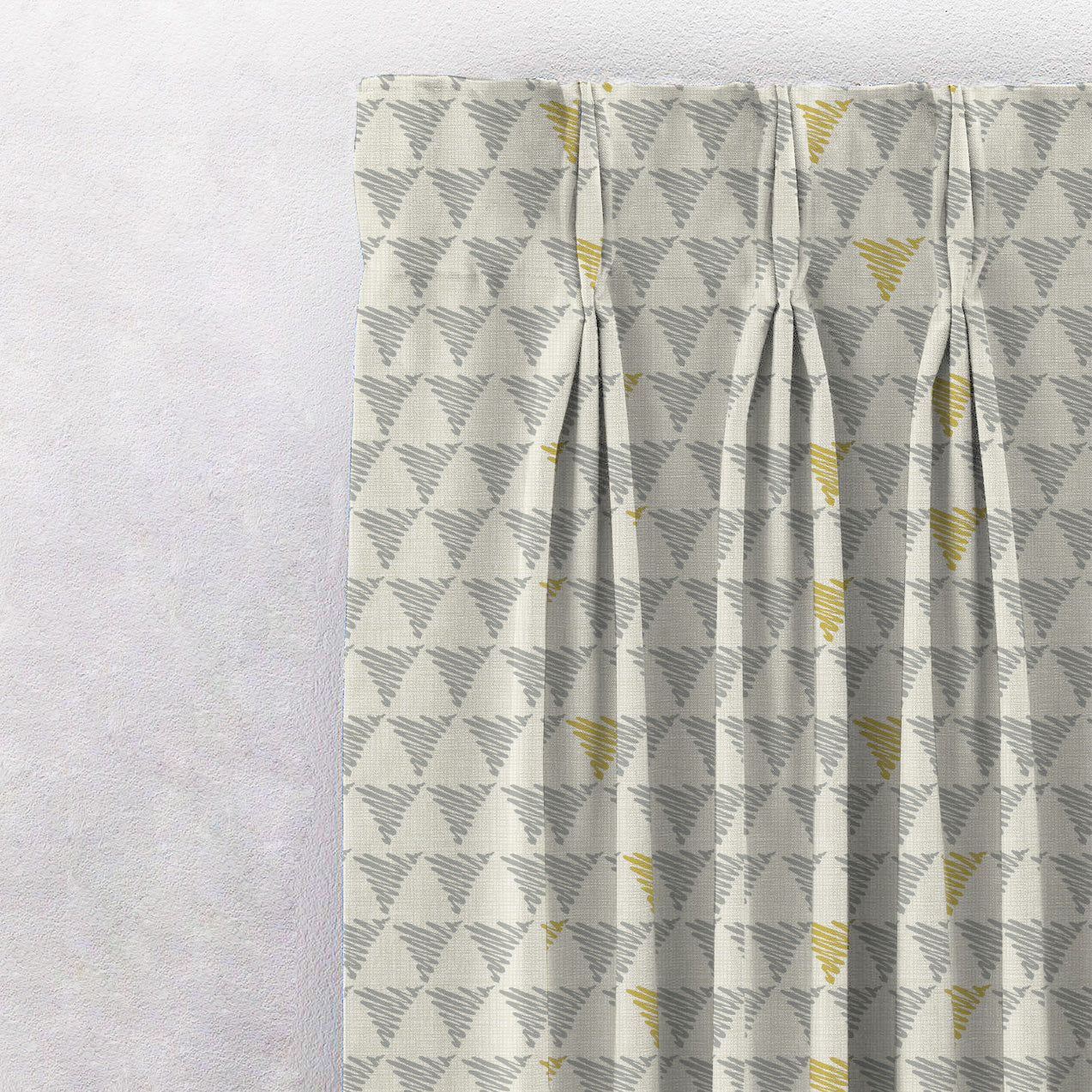 Elegant Geometric  Print Room Darkening Curtain - Set of 2 - DS338D