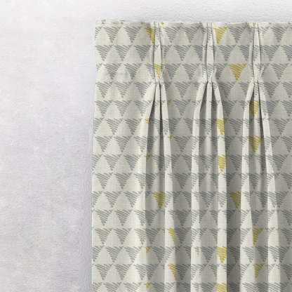 Elegant Geometric  Print Room Darkening Curtain - Set of 2 - DS338D