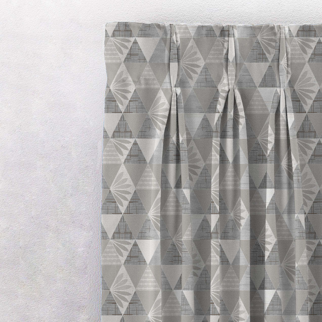 Elegant Geometric  Print Room Darkening Curtain - Set of 2 - DS339A