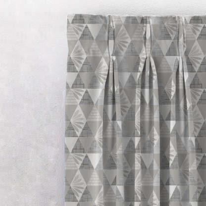 Elegant Geometric  Print Room Darkening Curtain - Set of 2 - DS339A
