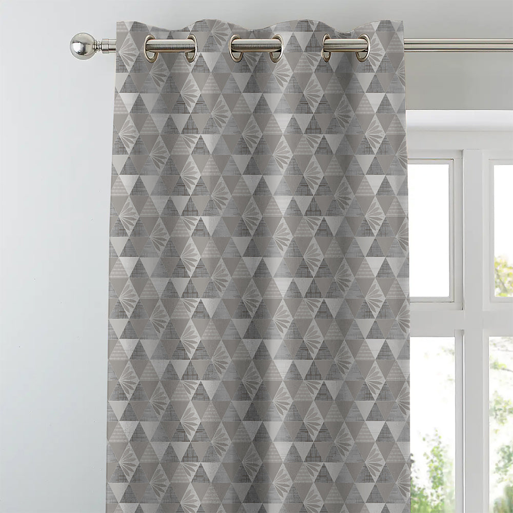 Elegant Geometric  Print Room Darkening Curtain - Set of 2 - DS339A