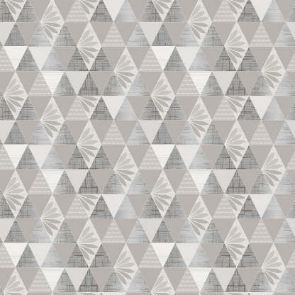 Elegant Geometric  Print Room Darkening Curtain - Set of 2 - DS339A