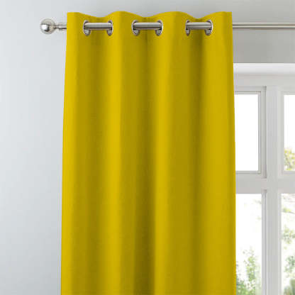 Jacquard Room Darkening Curtains in Cyber Yellow Set Of 2 - (P34)