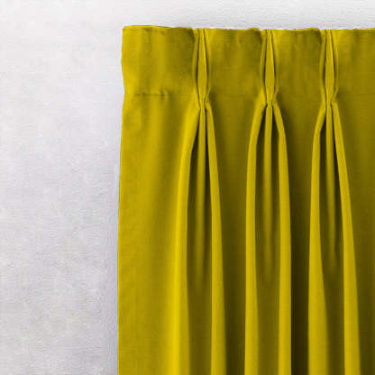 Jacquard Room Darkening Curtains in Cyber Yellow Set Of 2 - (P34)