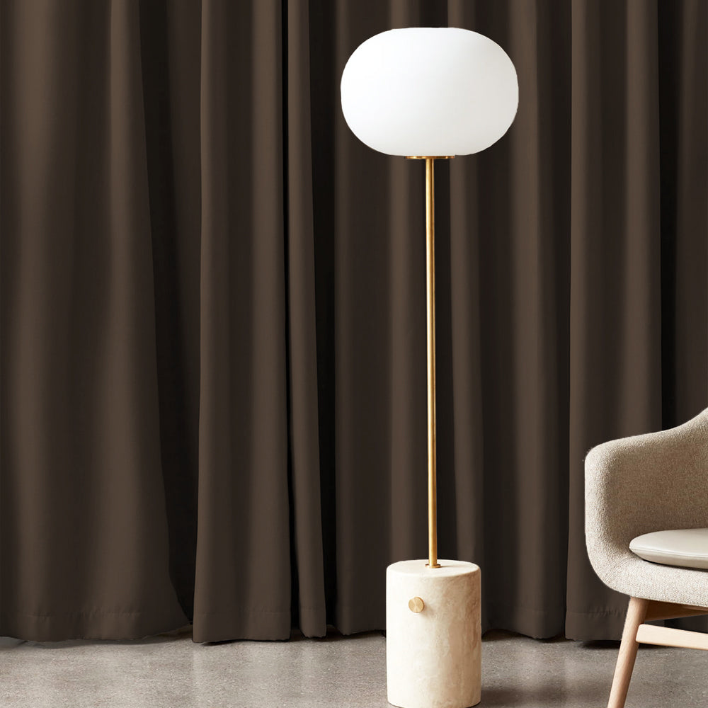 Jacquard Room Darkening Curtains in Oak Brown Set Of 2 - (P340)