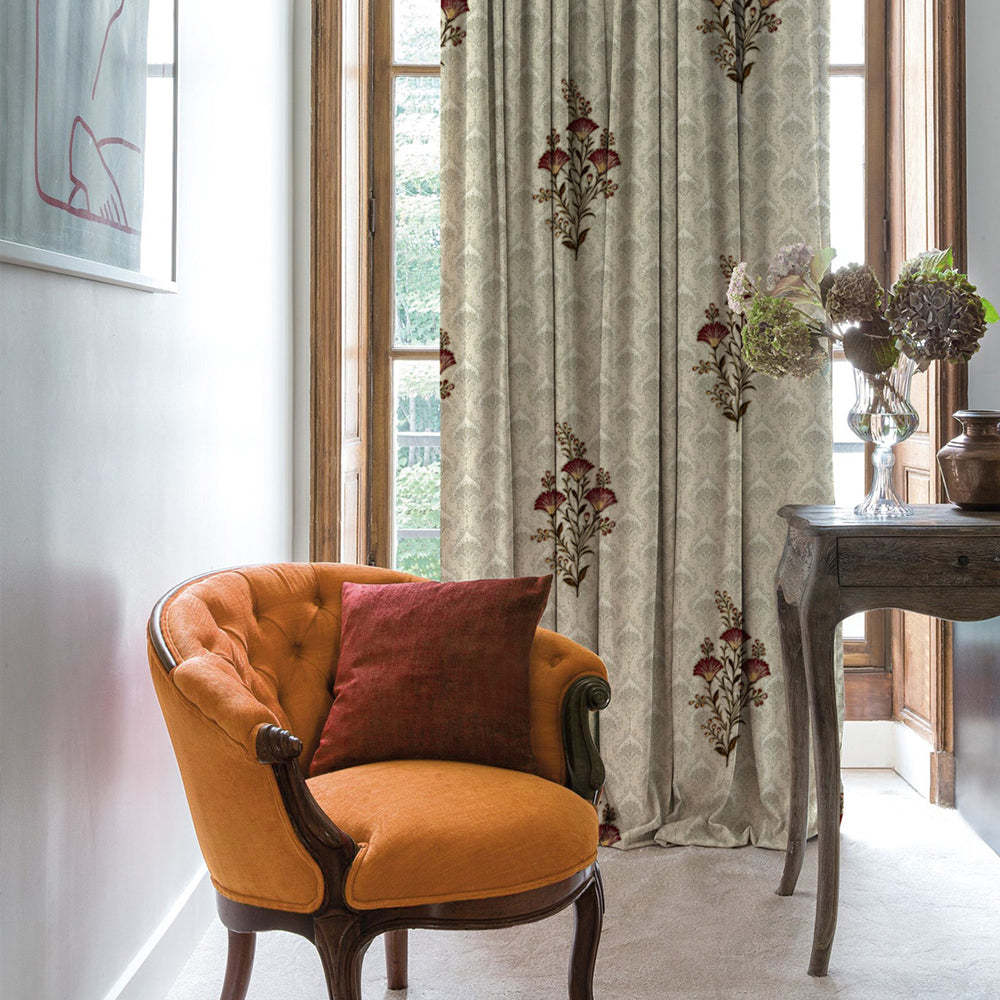 Elegant Ethenic Print Room Darkening Curtain Set of 2 - DS343A