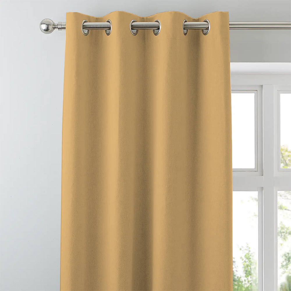 Jacquard Room Darkening Curtains in Curry Orange Set Of 2 - (P344)