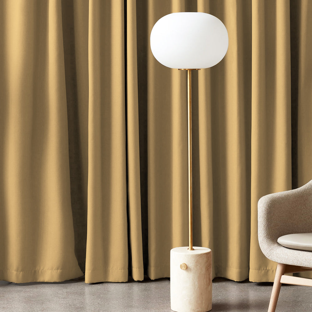 Jacquard Room Darkening Curtains in Curry Orange Set Of 2 - (P344)