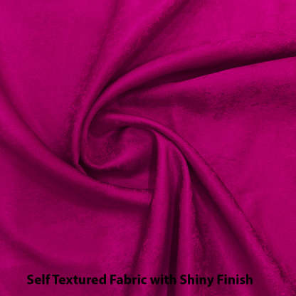 Jacquard Room Darkening Curtains in Bright Pink Set Of 2 - (P348)