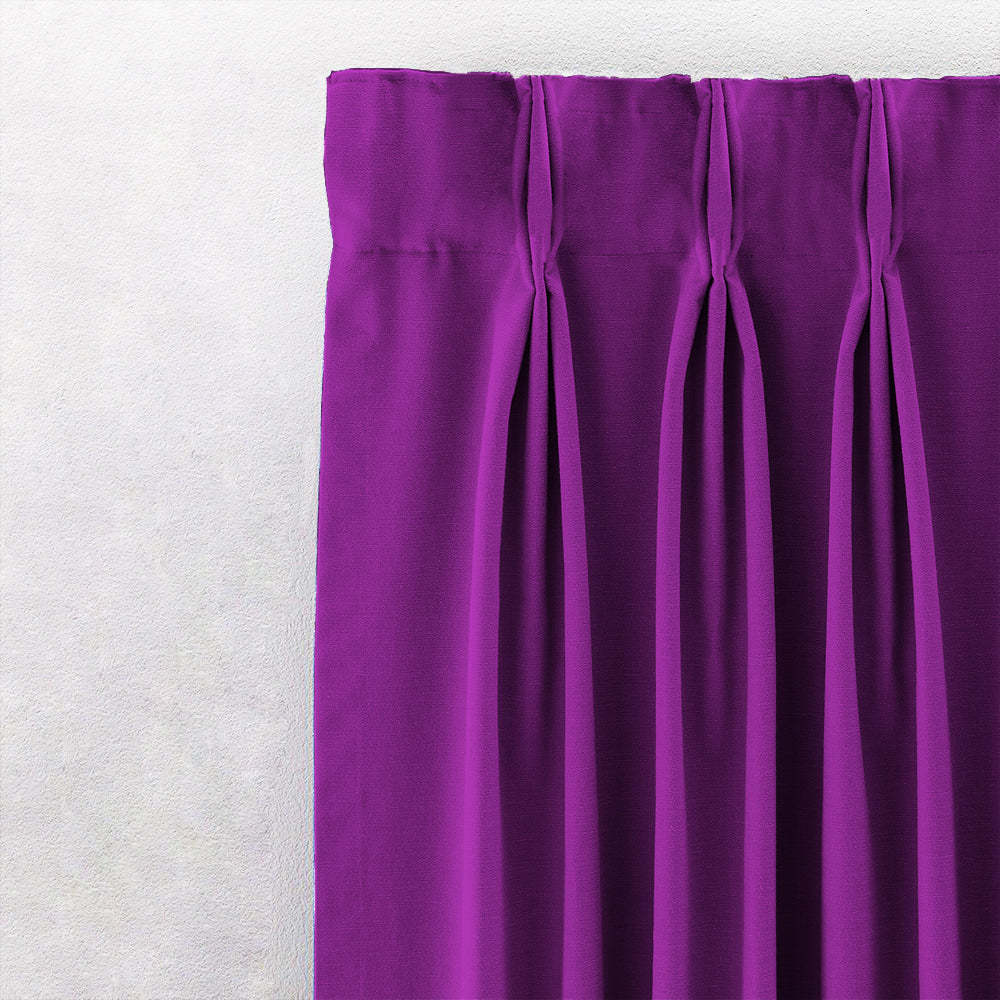 Jacquard Room Darkening Curtains in Lollipop Purple Set Of 2 - (P349)