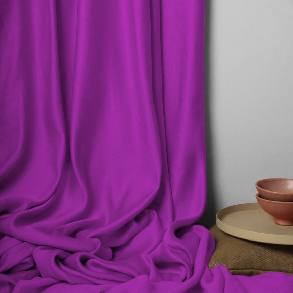 Jacquard Room Darkening Curtains in Lollipop Purple Set Of 2 - (P349)