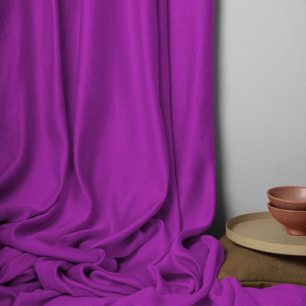 Jacquard Room Darkening Curtains in Lollipop Purple Set Of 2 - (P349)