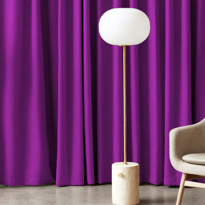 Jacquard Room Darkening Curtains in Lollipop Purple Set Of 2 - (P349)