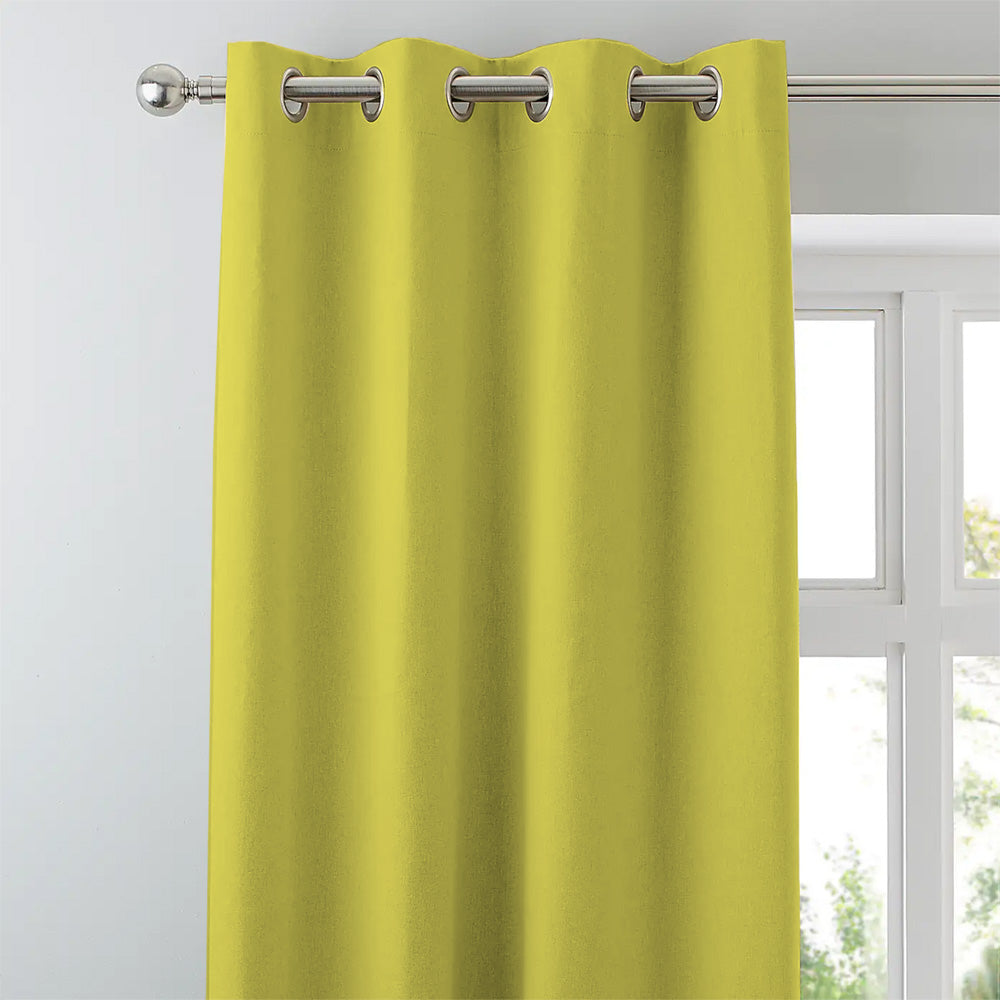 Jacquard Room Darkening Curtains in Laguna Yellow Set Of 2 - (P35)