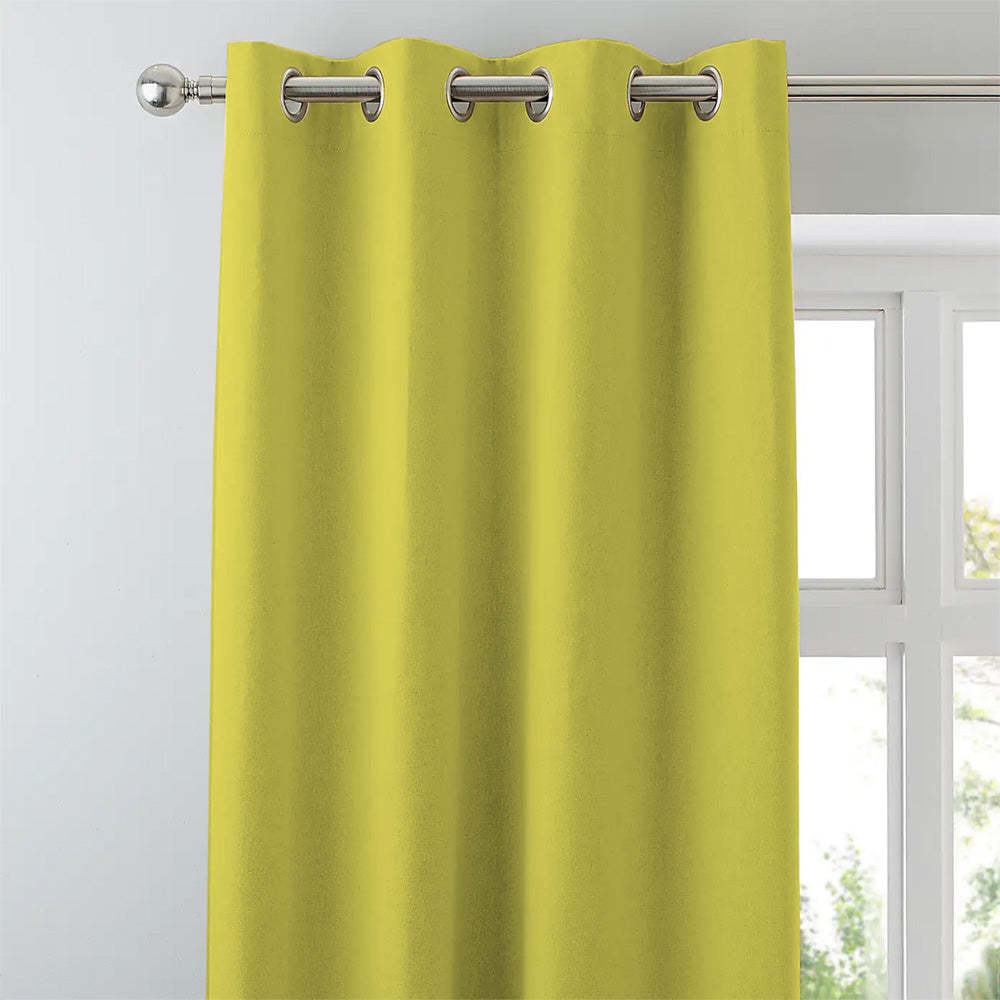 Jacquard Room Darkening Curtains in Laguna Yellow Set Of 2 - (P35)