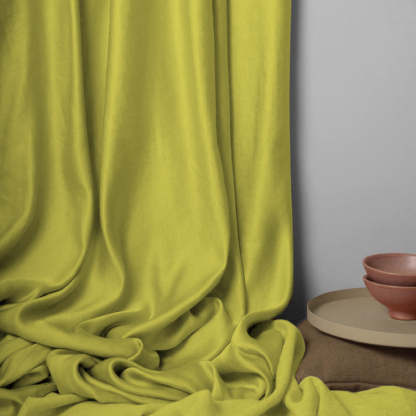 Jacquard Room Darkening Curtains in Laguna Yellow Set Of 2 - (P35)