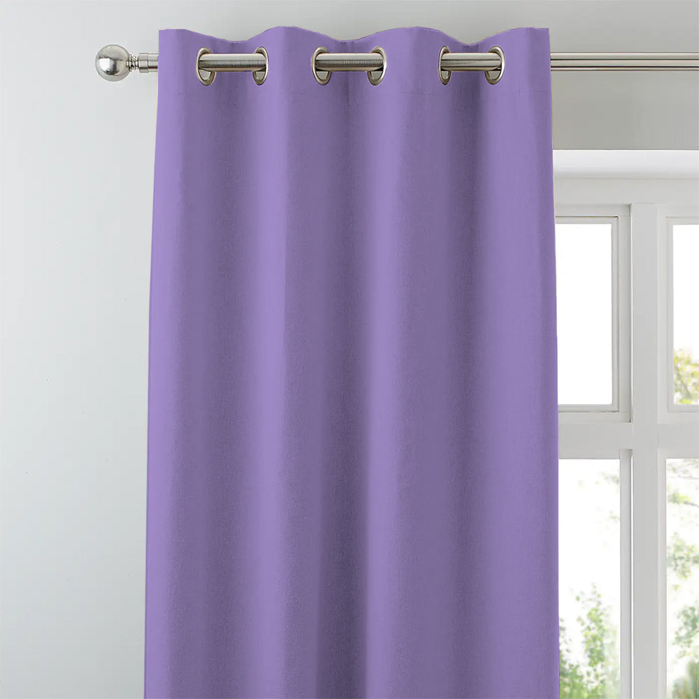 Jacquard Room Darkening Curtains in Iris Purple Set Of 2 - (P350)