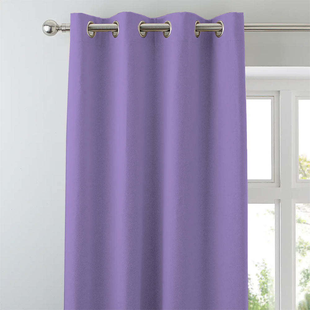 Jacquard Room Darkening Curtains in Iris Purple Set Of 2 - (P350)