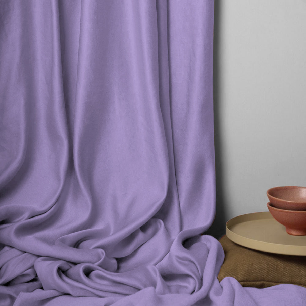 Jacquard Room Darkening Curtains in Iris Purple Set Of 2 - (P350)