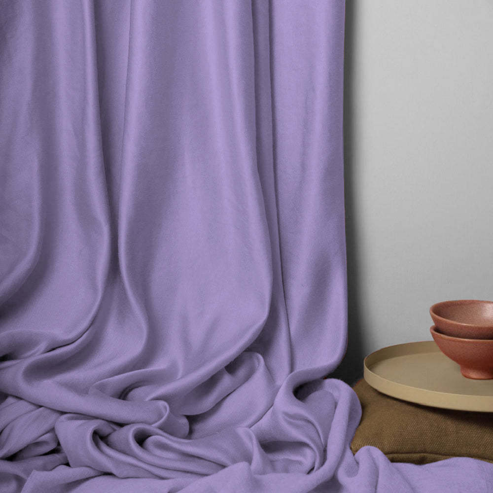 Jacquard Room Darkening Curtains in Iris Purple Set Of 2 - (P350)