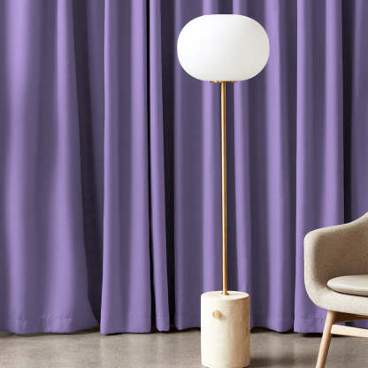 Jacquard Room Darkening Curtains in Iris Purple Set Of 2 - (P350)