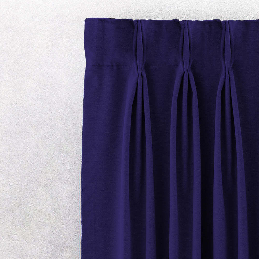 Jacquard Room Darkening Curtains in Midnight Blue Set Of 2 - (P351)