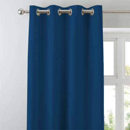 Jacquard Room Darkening Curtains in Moonseed Blue Set Of 2 - (P352)