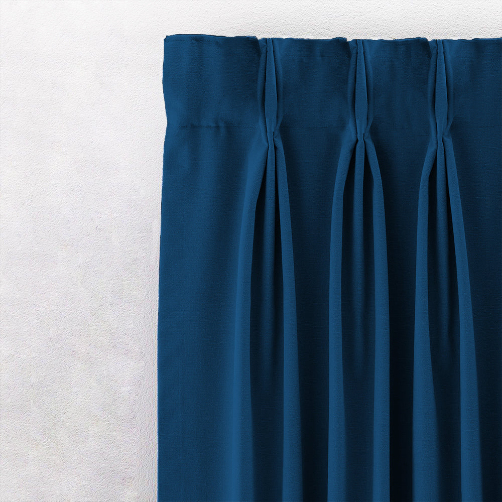 Jacquard Room Darkening Curtains in Moonseed Blue Set Of 2 - (P352)