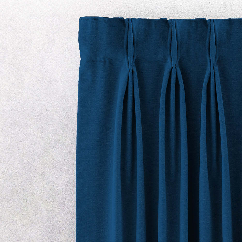 Jacquard Room Darkening Curtains in Moonseed Blue Set Of 2 - (P352)