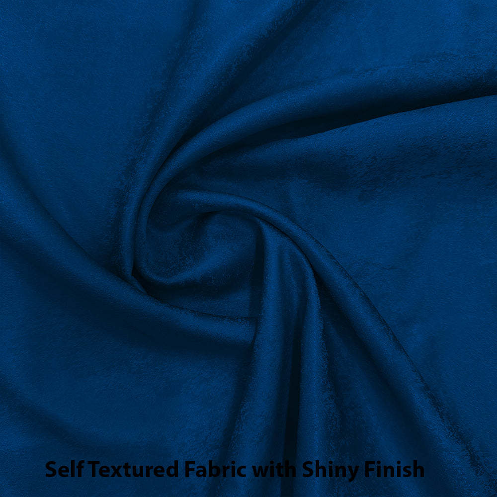 Jacquard Room Darkening Curtains in Moonseed Blue Set Of 2 - (P352)