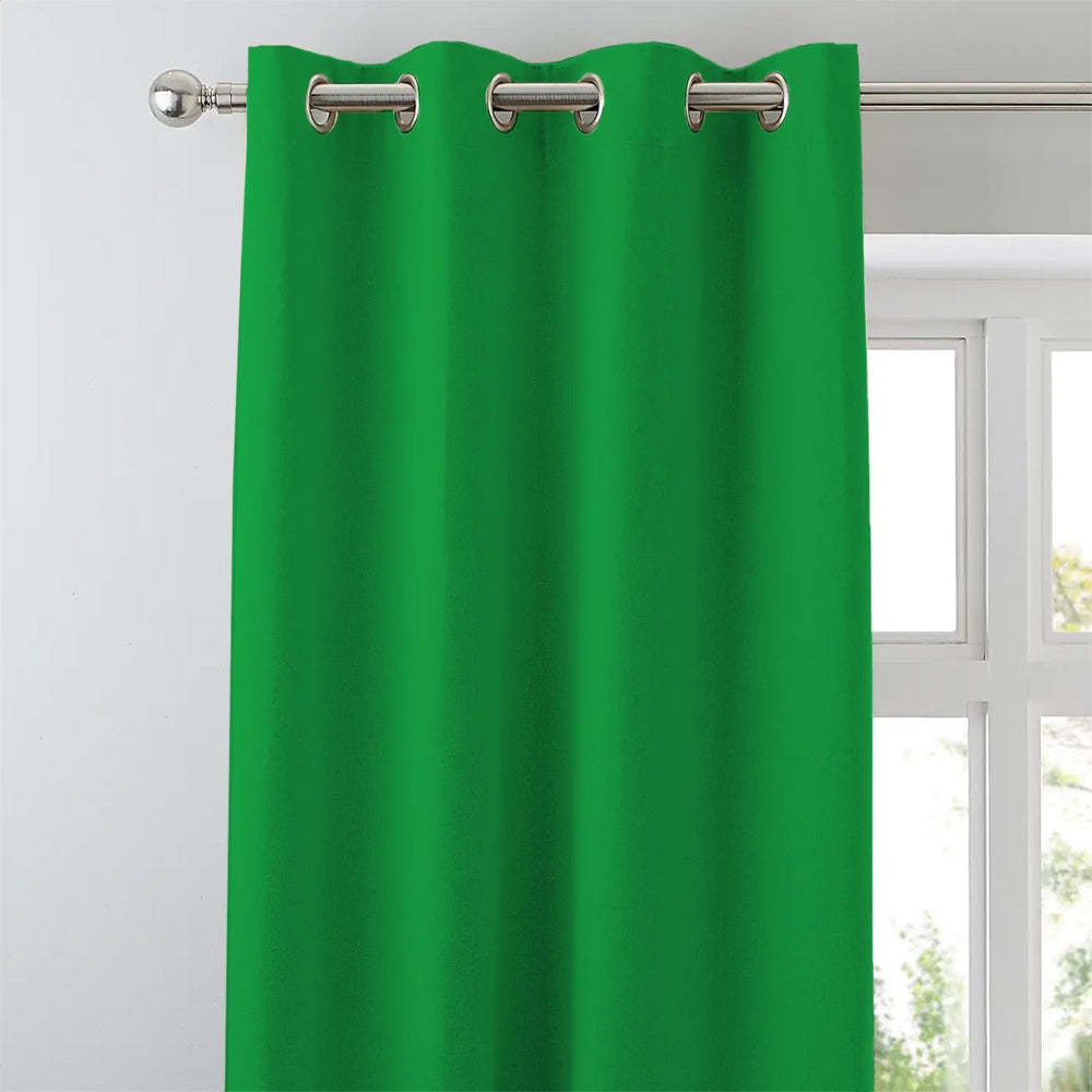 Jacquard Room Darkening Curtains in May Green Set Of 2 - (P355)
