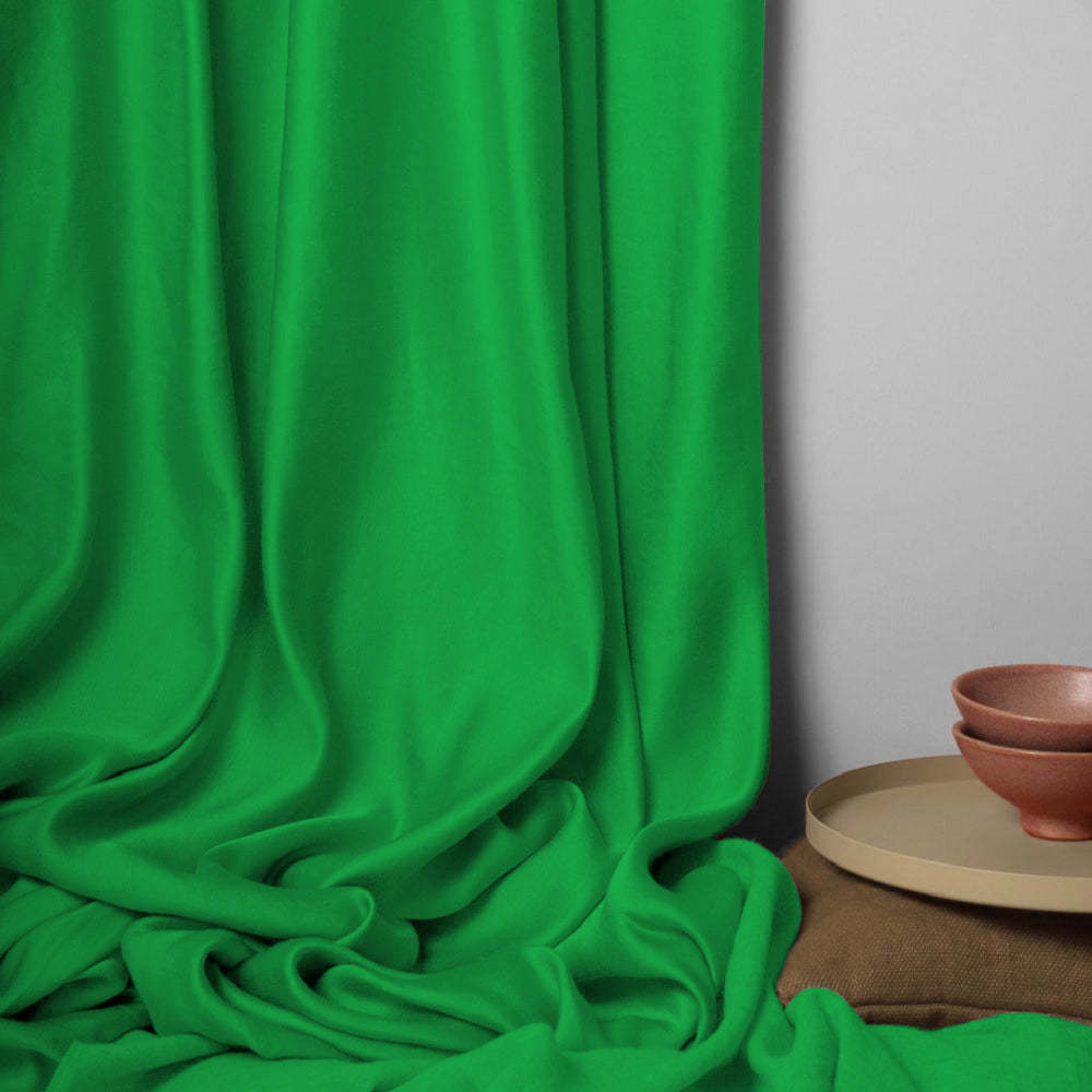 Jacquard Room Darkening Curtains in May Green Set Of 2 - (P355)