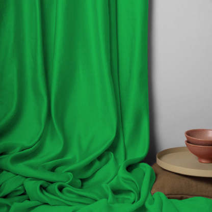 Jacquard Room Darkening Curtains in May Green Set Of 2 - (P355)