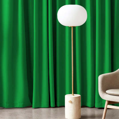 Jacquard Room Darkening Curtains in May Green Set Of 2 - (P355)