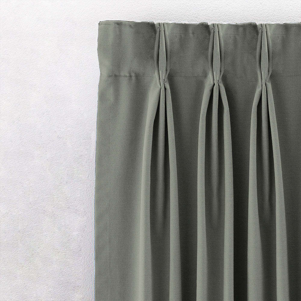 Jacquard Room Darkening Curtains in Stone Grey Set Of 2 - (P357)
