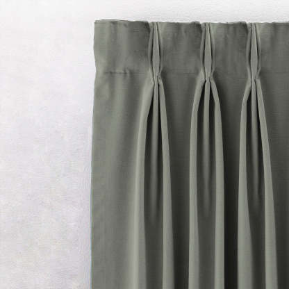 Jacquard Room Darkening Curtains in Stone Grey Set Of 2 - (P357)