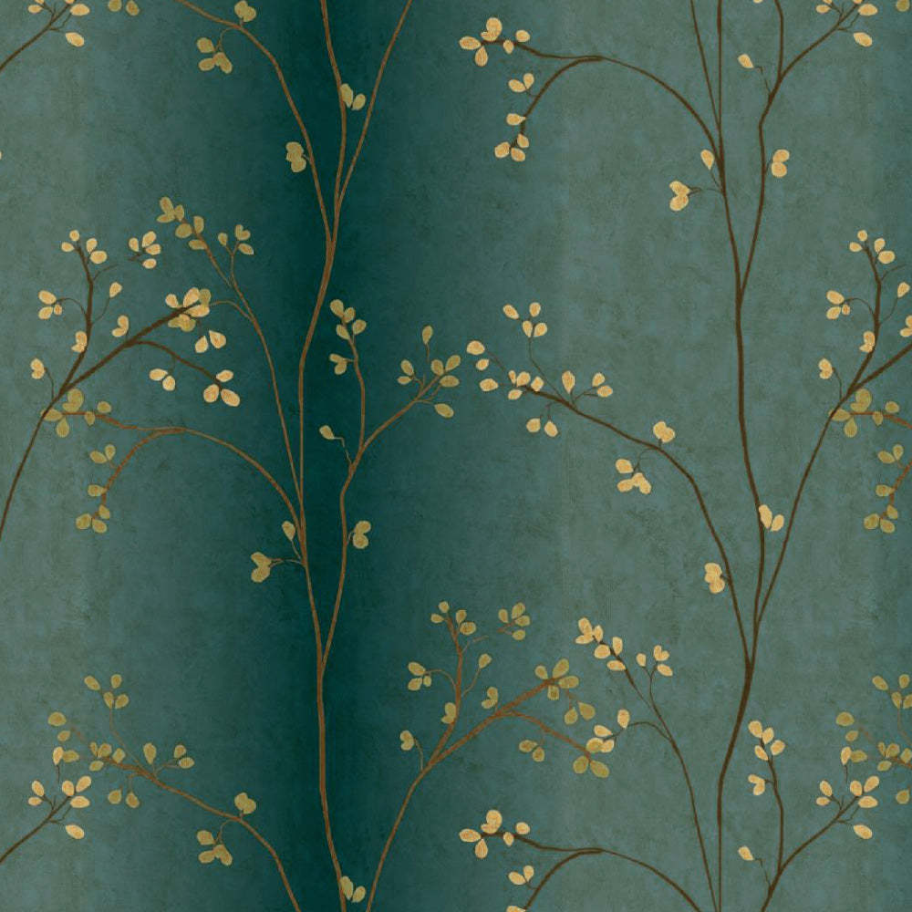 Gradient Garden Floral & Ombre Print Combination Room Darkening Curtains Set Of 4 Door Curtain - (357AOMBRE24)