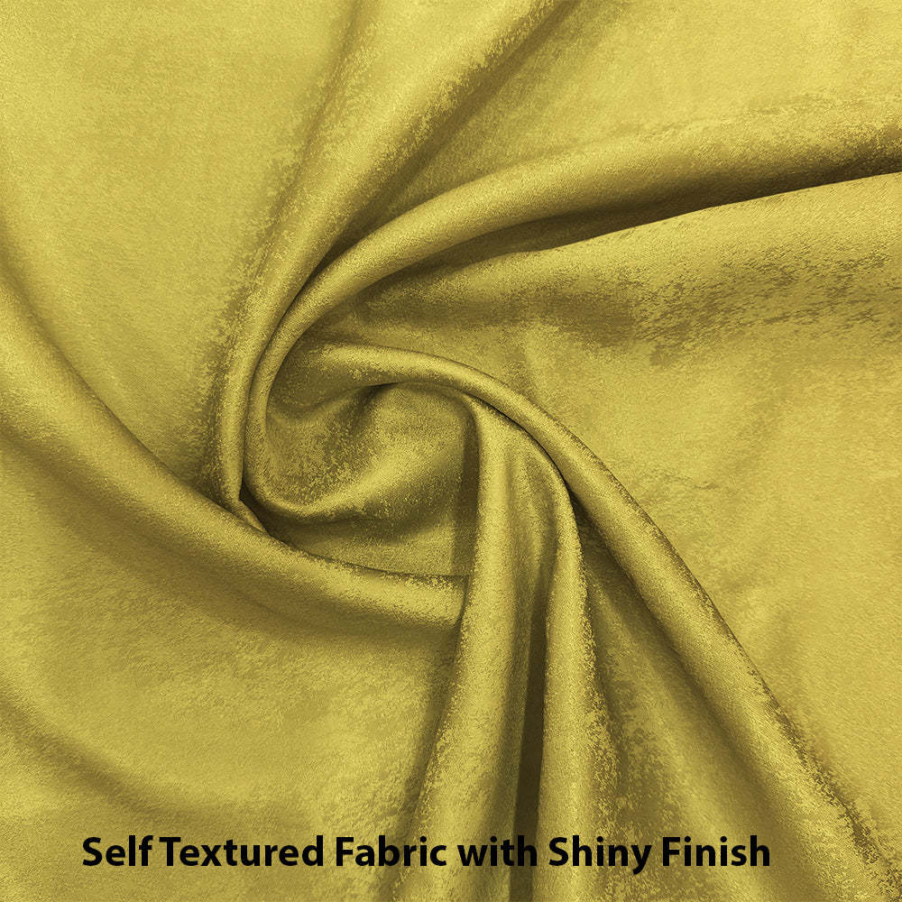 Jacquard Room Darkening Curtains in Royal Yellow Set Of 2 - (P36)