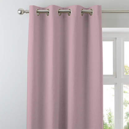 Jacquard Room Darkening Curtains in Soft Pink Set Of 2 - (P360)