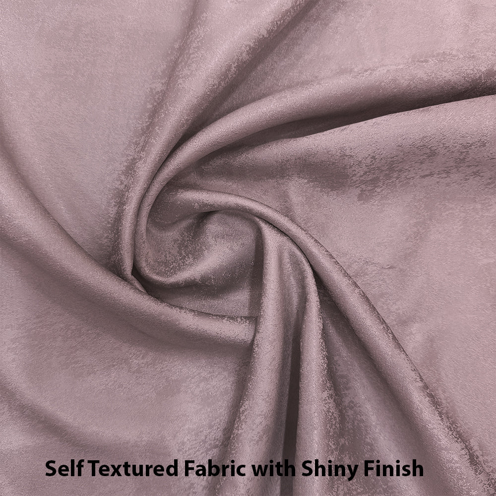 Jacquard Room Darkening Curtains in Soft Pink Set Of 2 - (P360)