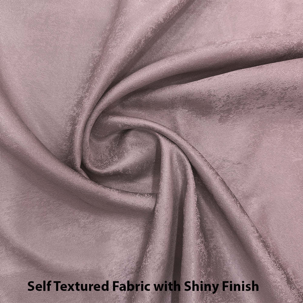 Jacquard Room Darkening Curtains in Soft Pink Set Of 2 - (P360)