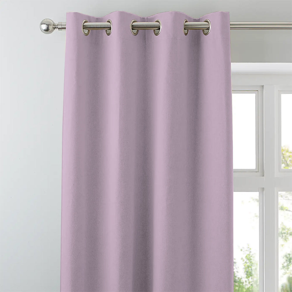Jacquard Room Darkening Curtains in Pink Lace Set Of 2 - (P361)