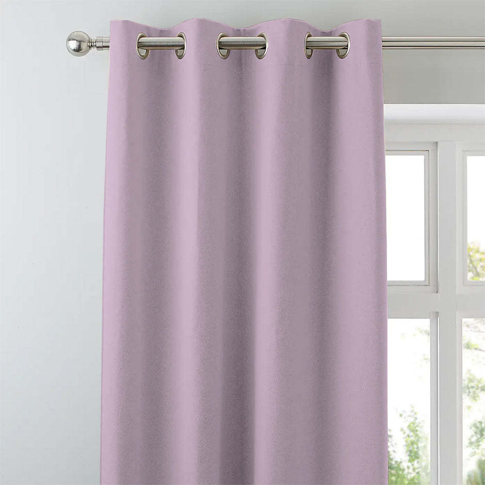 Jacquard Room Darkening Curtains in Pink Lace Set Of 2 - (P361)
