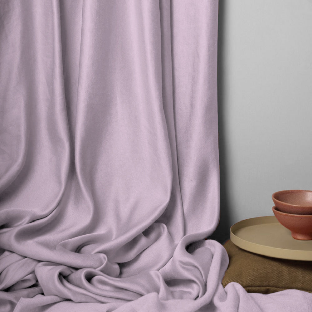 Jacquard Room Darkening Curtains in Pink Lace Set Of 2 - (P361)